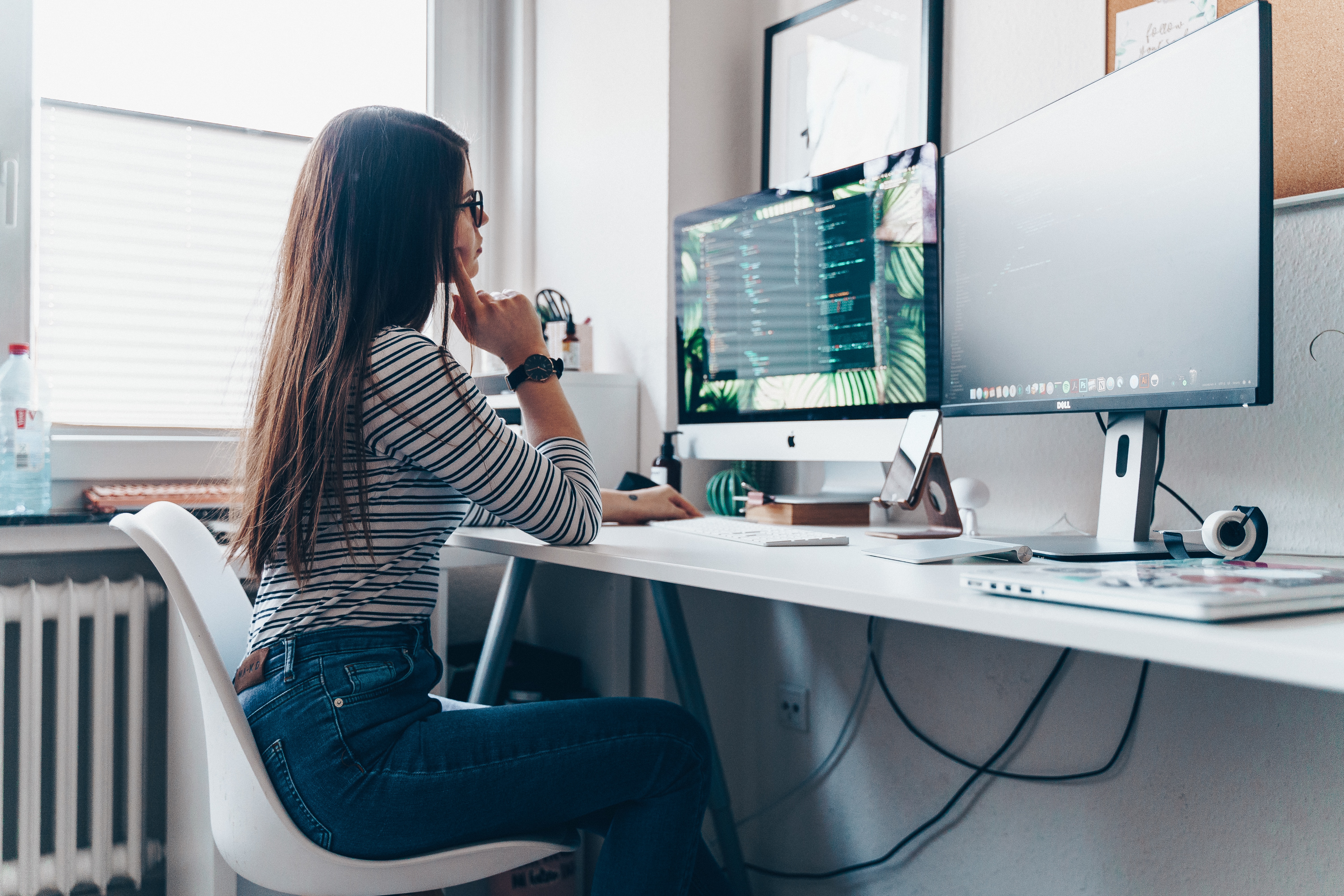 lady working from home